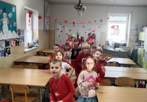 Dzieci podczas Walentynek