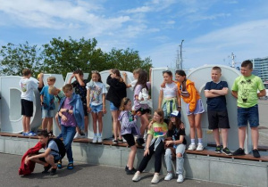 Uczniowie podczas zwiedzania Gdyni