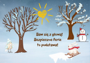 Plakat "Bezpieczne ferie"