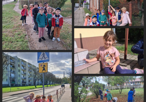 Uczniowie w terenie podczas projektu.
