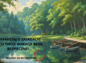 Jezioro w lesie.