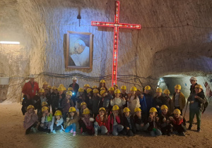 Pamiątkowe zdjęcie w kopalni soli