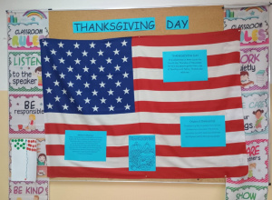 Gazetka z flagą Stanów Zjednoczonych