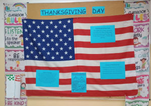 Gazetka z flagą Stanów Zjednoczonych