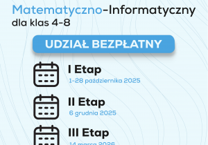 Plakat z etapami konkursu