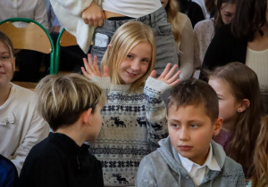 Uczniowie podczas jasełek